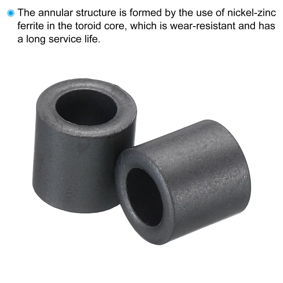 PATIKIL Ferrita Toroide Núcleo, 50uds Toroide Núcleo 0.4" OD x 0.2" ID x 0.4" H Ferrita Anillos Transformador Ferrita Toroide Núcleos para Filtros EMI/RFI, Negro