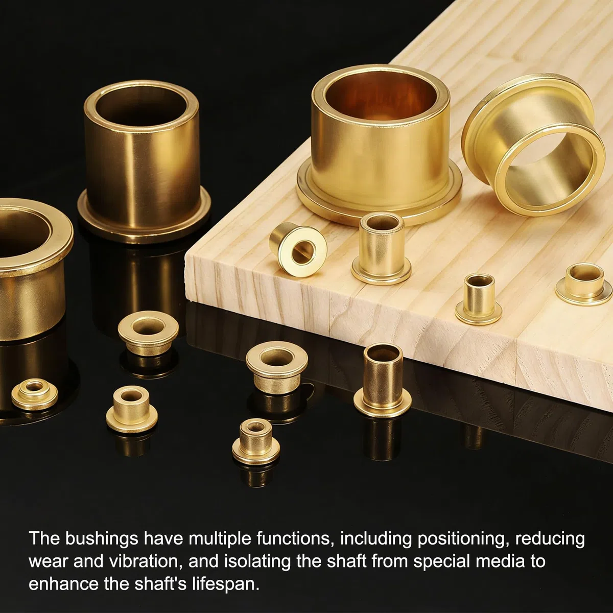 QUARKZMAN 4 Piezas De Cojinetes De Manga Con Brida, Diámetro Interior 12mm X Diámetro Exterior 18mm X Longitud 20mm, Casquillos Autolubricantes De Bronce Sinterizado