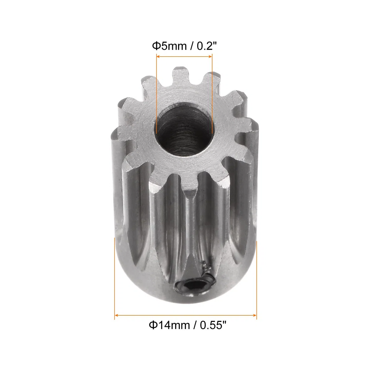 sourcing map Recto Espolón Piñón Engranaje 5mm Interior Apertura 12T 1 Módulo Inoxidable Acero Espolón Diferencial Motor Engranaje RC Repuesto Piezas