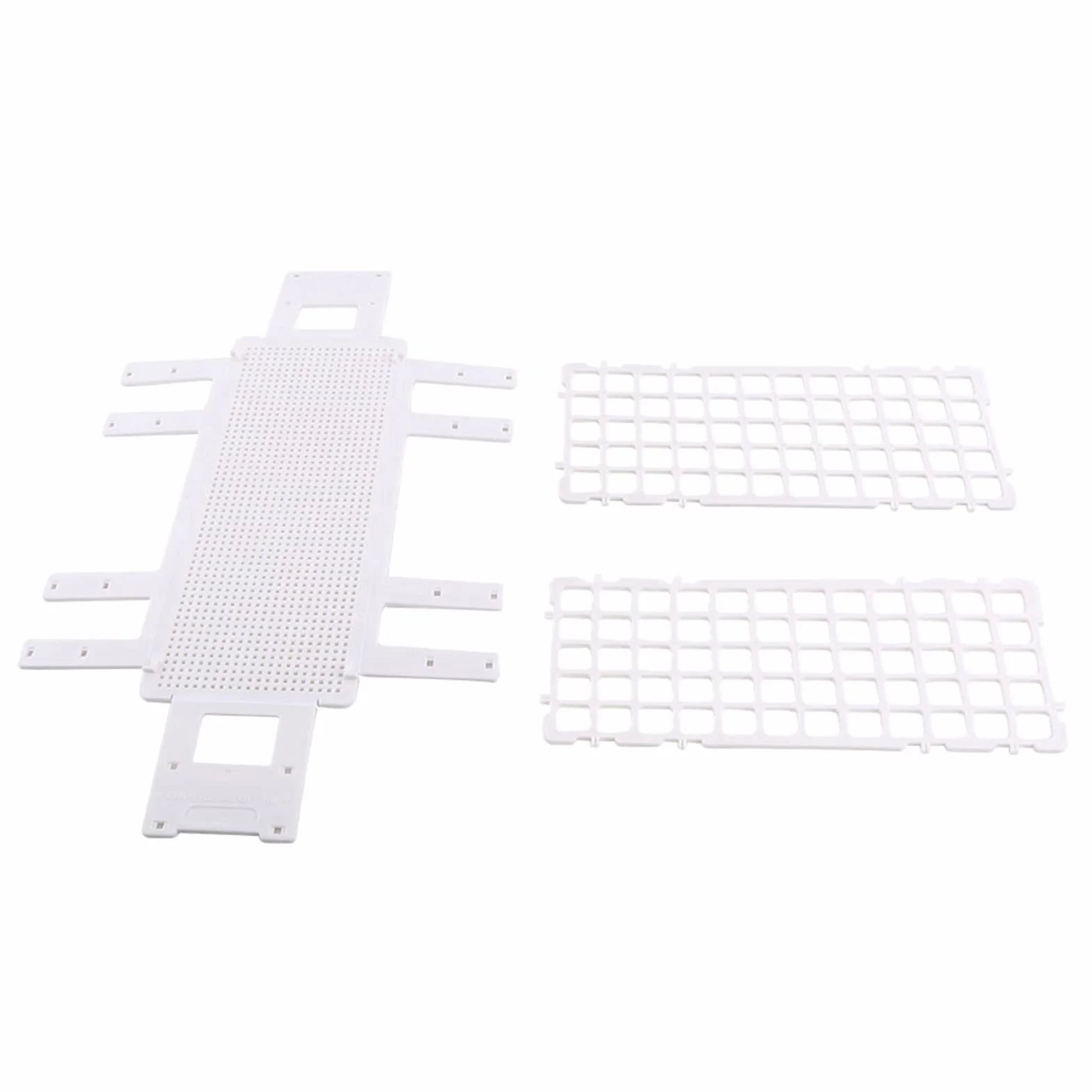 Soporte de Tubo de Ensayo de Plástico 60 Agujeros Tres Capas Soporte de Tubo de Ensayo Desmontable para Tubos de Ensayo de 20 Mm Suministros de Laboratorio Blanco