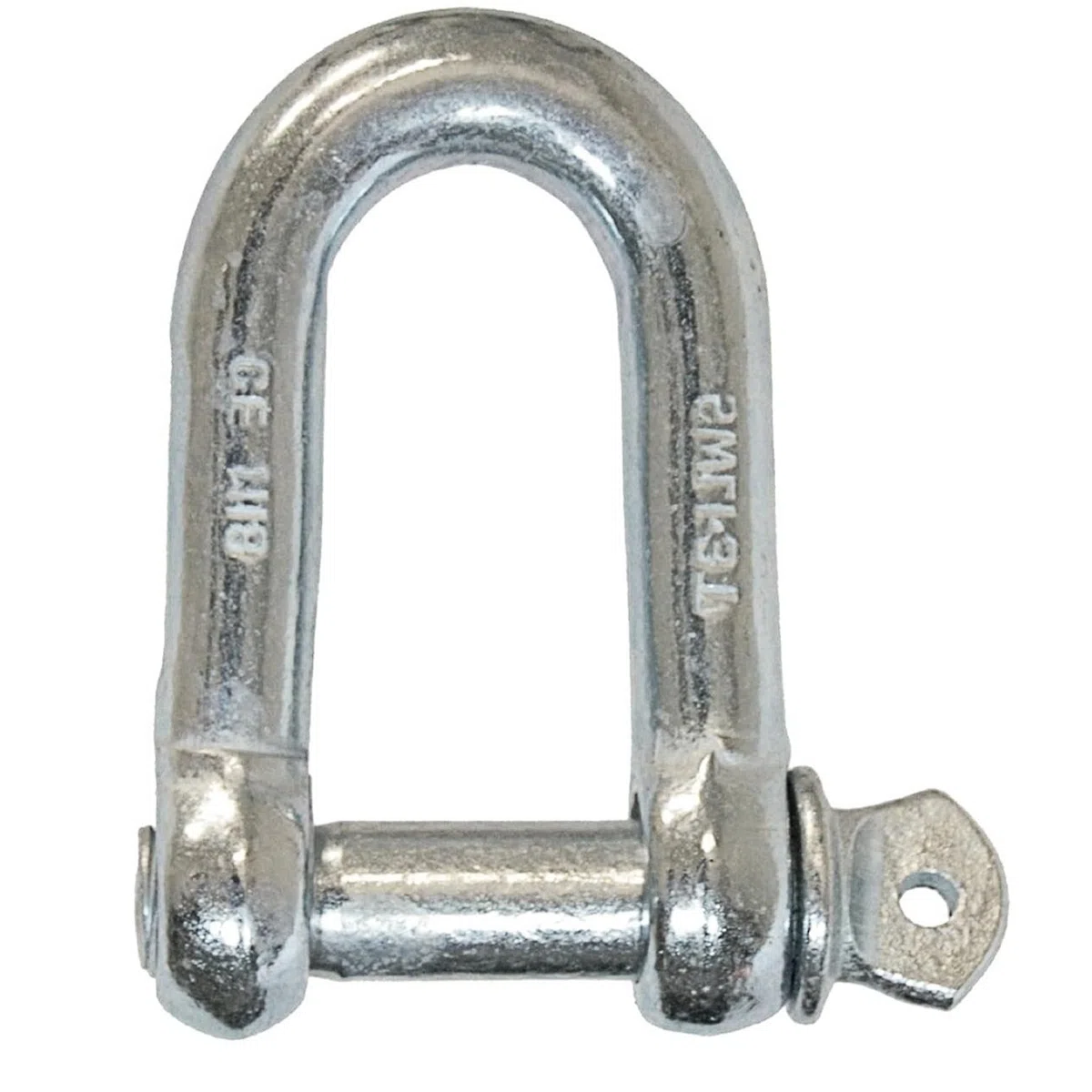 Bricoloco Grillete recto galvanizado cincado con cabeza pasador estándar para sujección y amarre seguro en múltiples aplicaciones (M 22 - unidad)