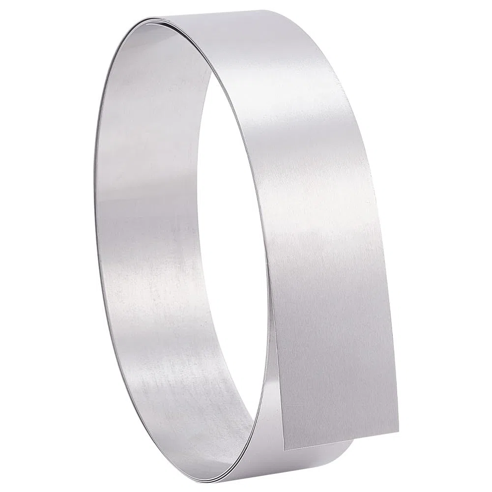 PH PandaHall rollo de 2 m de aluminio, tiras flexibles, grado 1060, 0,5 mm x 5 cm, rollo grande de chapa de aluminio, para jardín