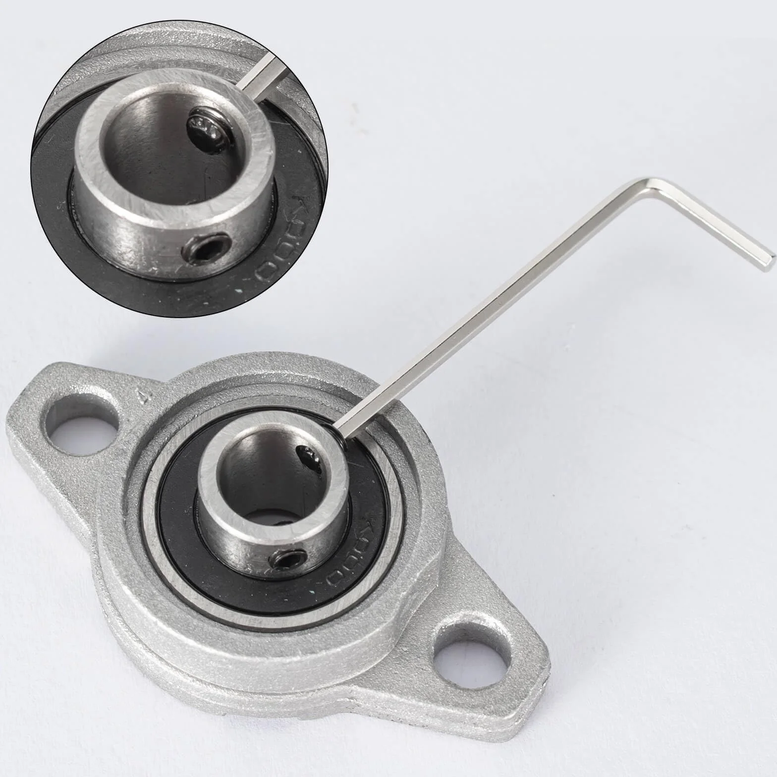 ‎KCNOFNC 2 unidades de rodamientos de 20 mm de diámetro interior, carcasa de brida con rodamiento de bolas, cojinete de carcasa, carcasa de rodamiento