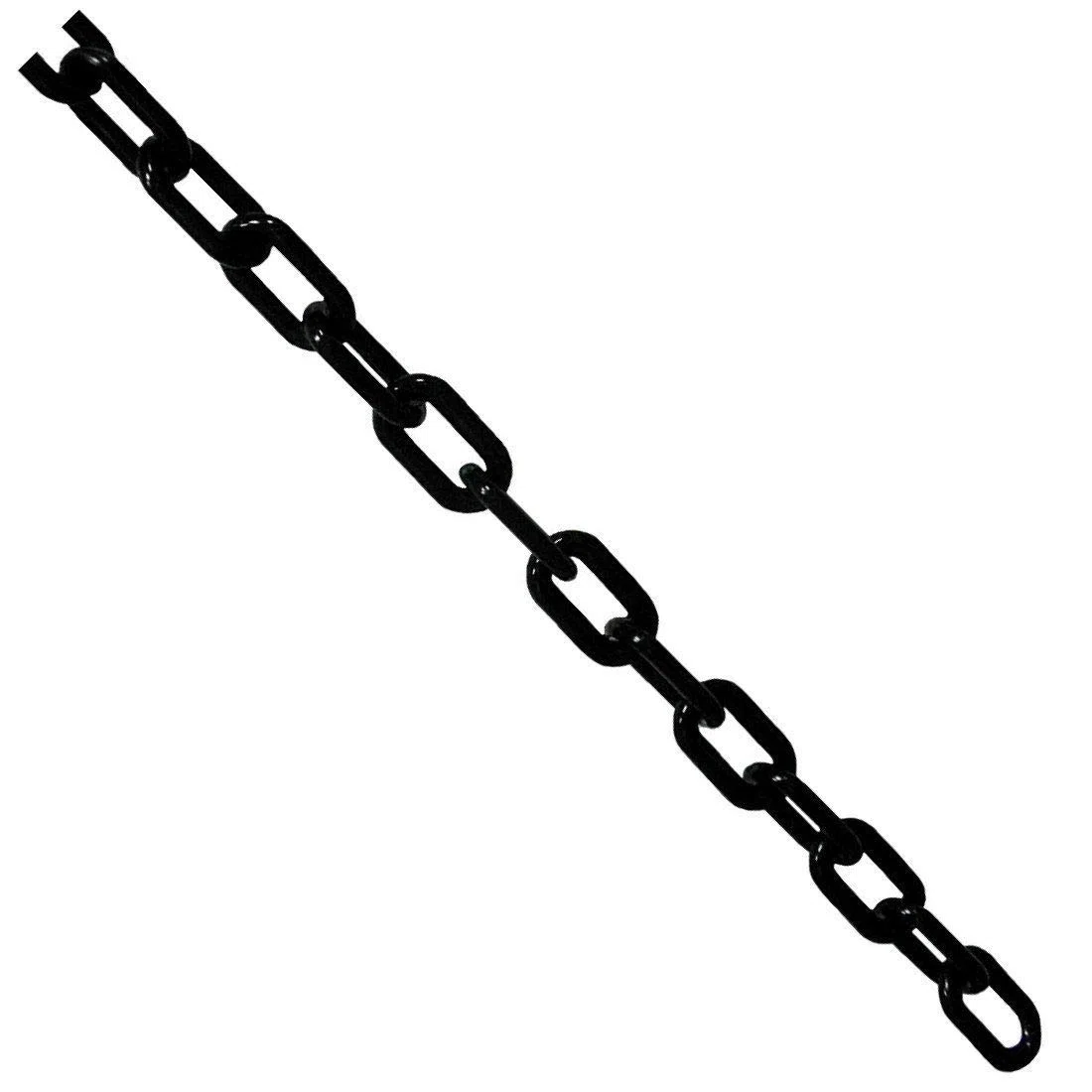 SUPERTOOL Cadena de plástico para valla de jardín de 6 mm x 5 m (5 colores, color negro)