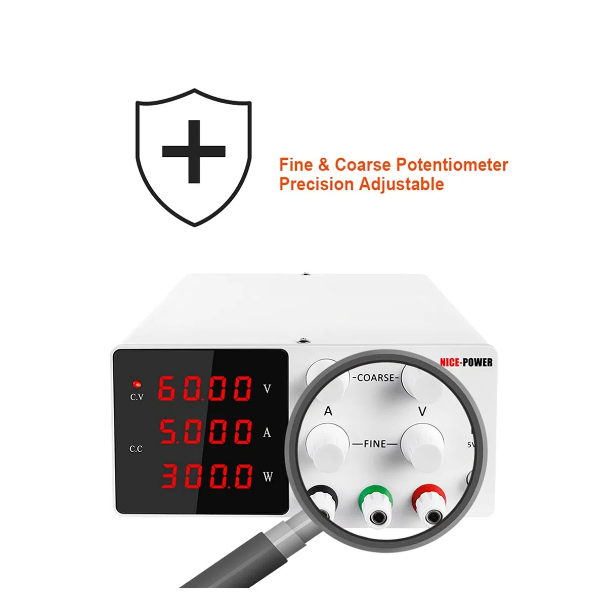 Fuente de Alimentación 6 0V 5A 10A DC Fuente de alimentación Laboratorio ajustable energía digital 3 0v 10a 20a for la reparación del teléfono + protección cortocircuito(60V 5A)