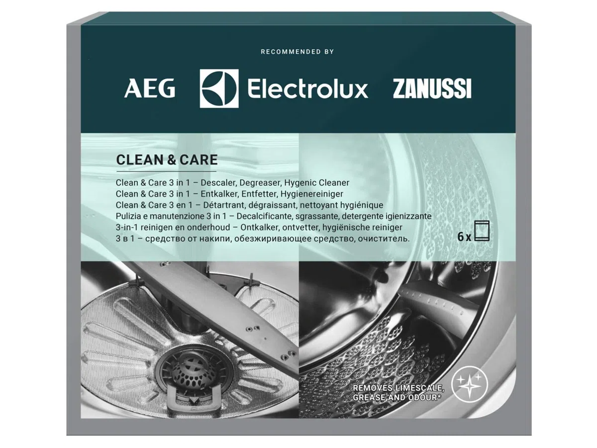 AEG M3GCP400 - Limpieza y Cuidado para Lavadoras y Lavavajillas 3 en 1 (6 unidades): Descalcificador, Desengrasante y Desinfectante