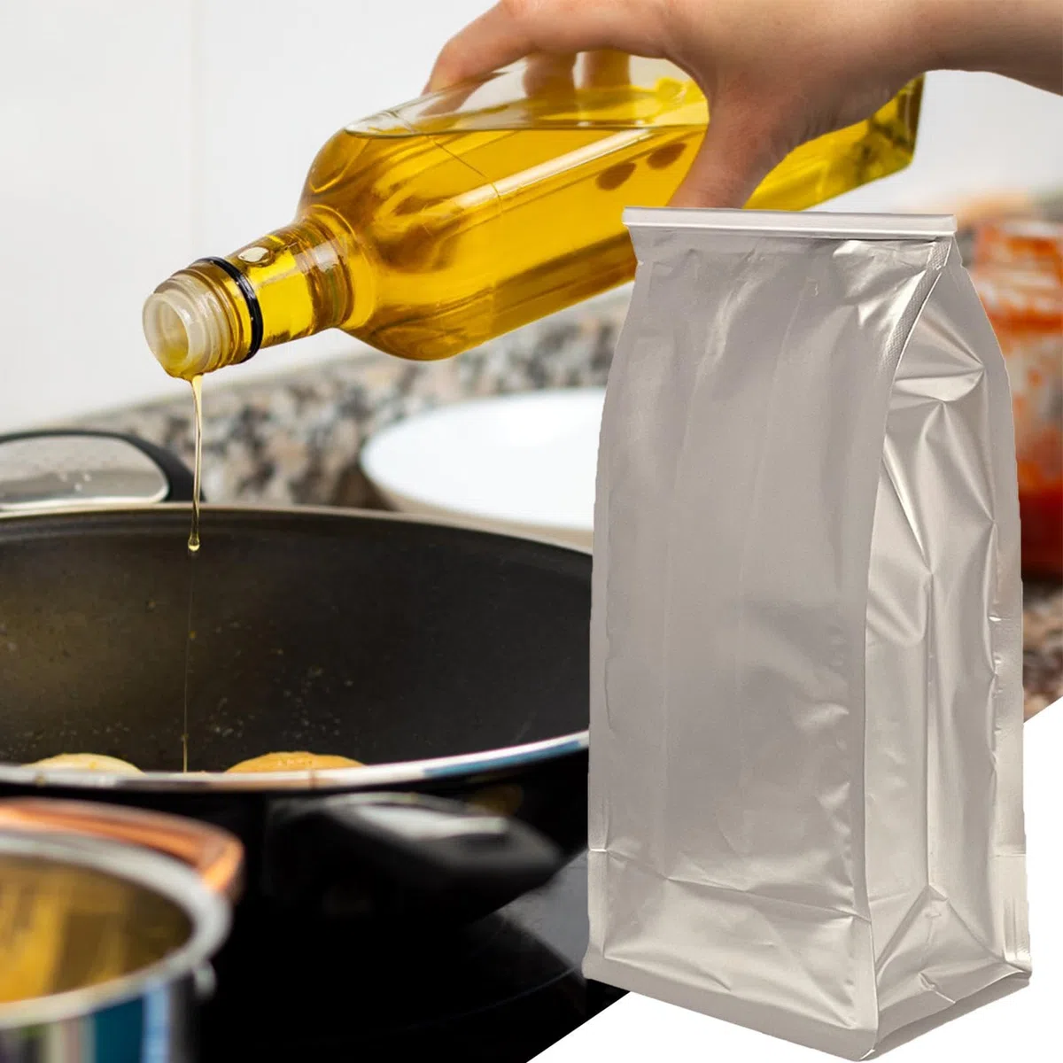 Bolsas de almacenamiento de grasa,Bolsa de almacenamiento de aceite | Bolsa de basura de aceite usado - Contenedor de eliminación de aceite de 20 piezas, recipiente para grasa y aceite de