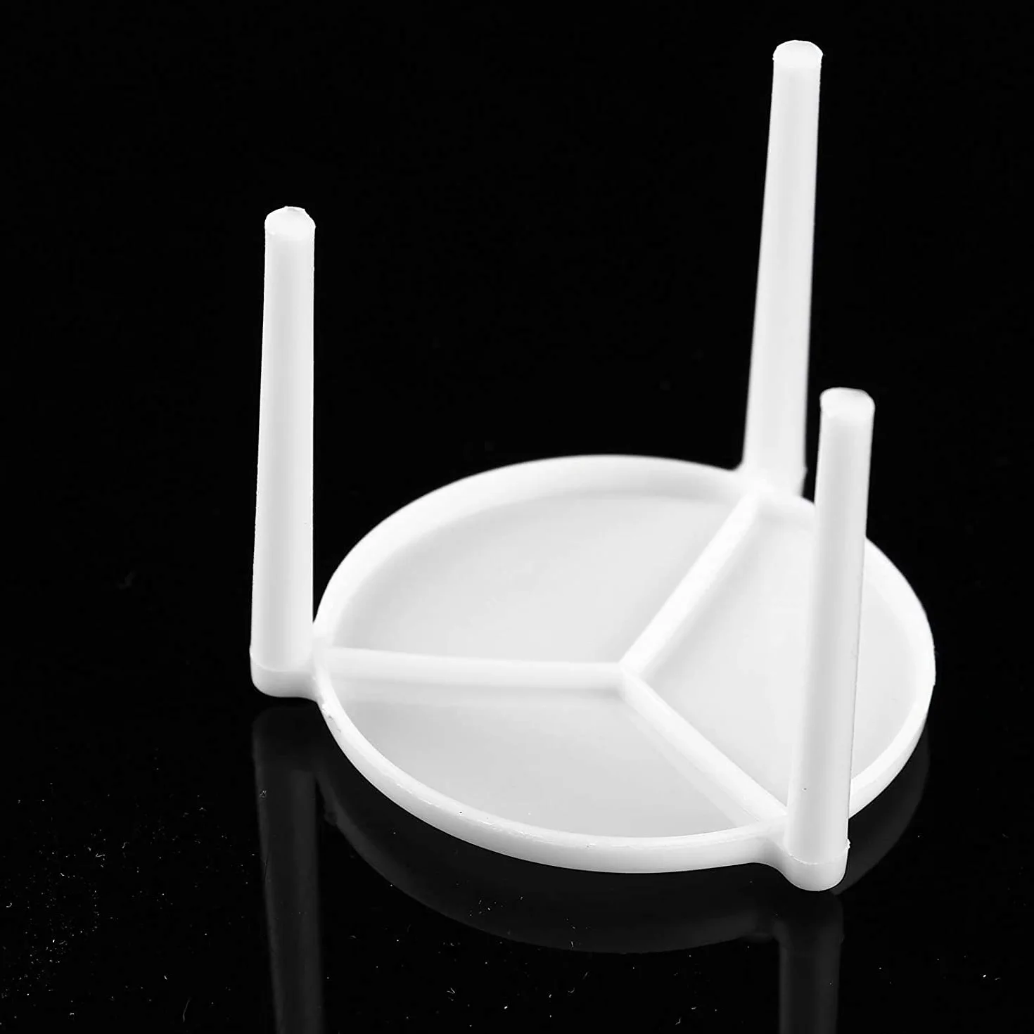 LATRAT 100 piezas espaciadores para tazas de pizza de plástico, soporte para pizza, tapa de soporte, soporte de plástico para pizza, soporte para restaurantes, cajas de catering