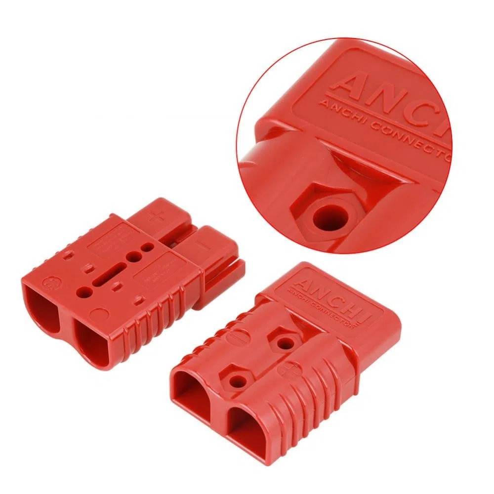 2pcs 175A 600V Batería Quick Connect Winch Conector Plug Contacto Cubierta Rojo con 4 Accesorios