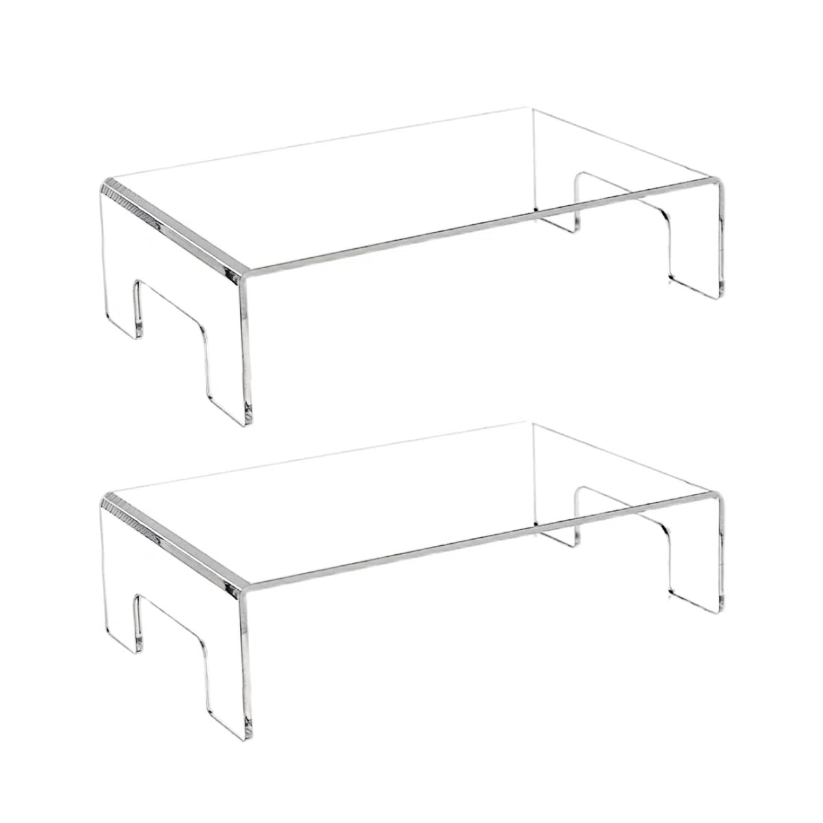 Tissting 2 Unidades Soporte de Exhibición de Acrílico Transparente – Mostrador con Película Protectora Adhesiva para Vitrinas, Escaparates y Productos de Colección
