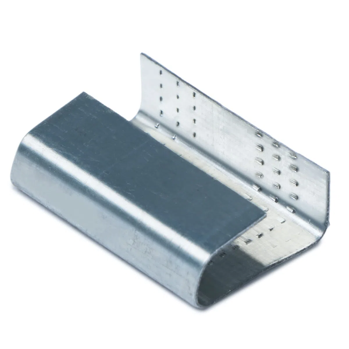 U.S. Solid 200 cintas de embalaje dentadas abiertas para 16 mm de ancho de banda de poliéster (PET), clips de flejado de cinta, clips de flejado de plástico, hebilla de metal