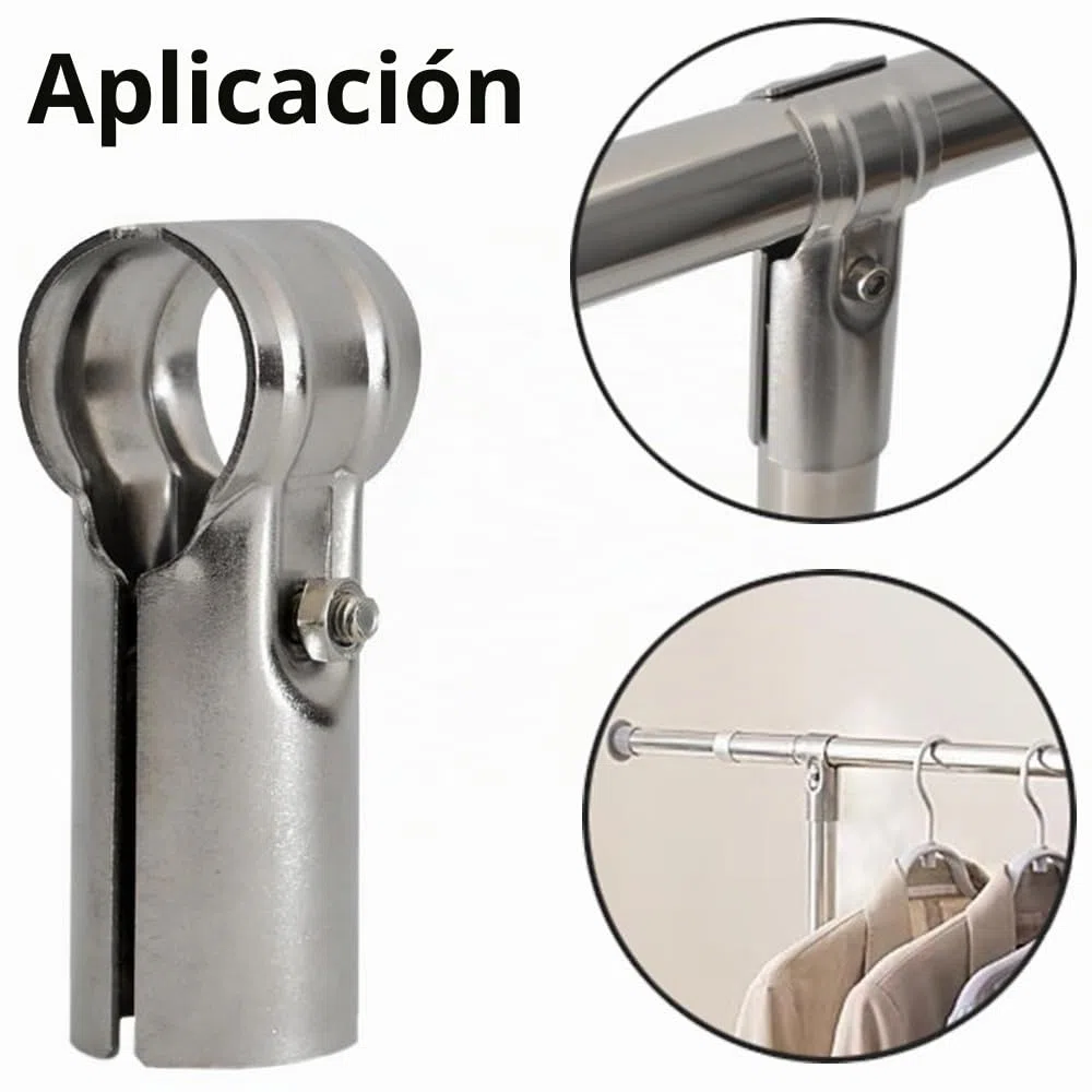 2 juegos de conectores de abrazadera de tubo en T, abrazaderas de valla de eslabones de cadena de acero inoxidable, acoplamientos de abrazadera en T para tubos OD de 32mm pulgadas, pernos y tuercas