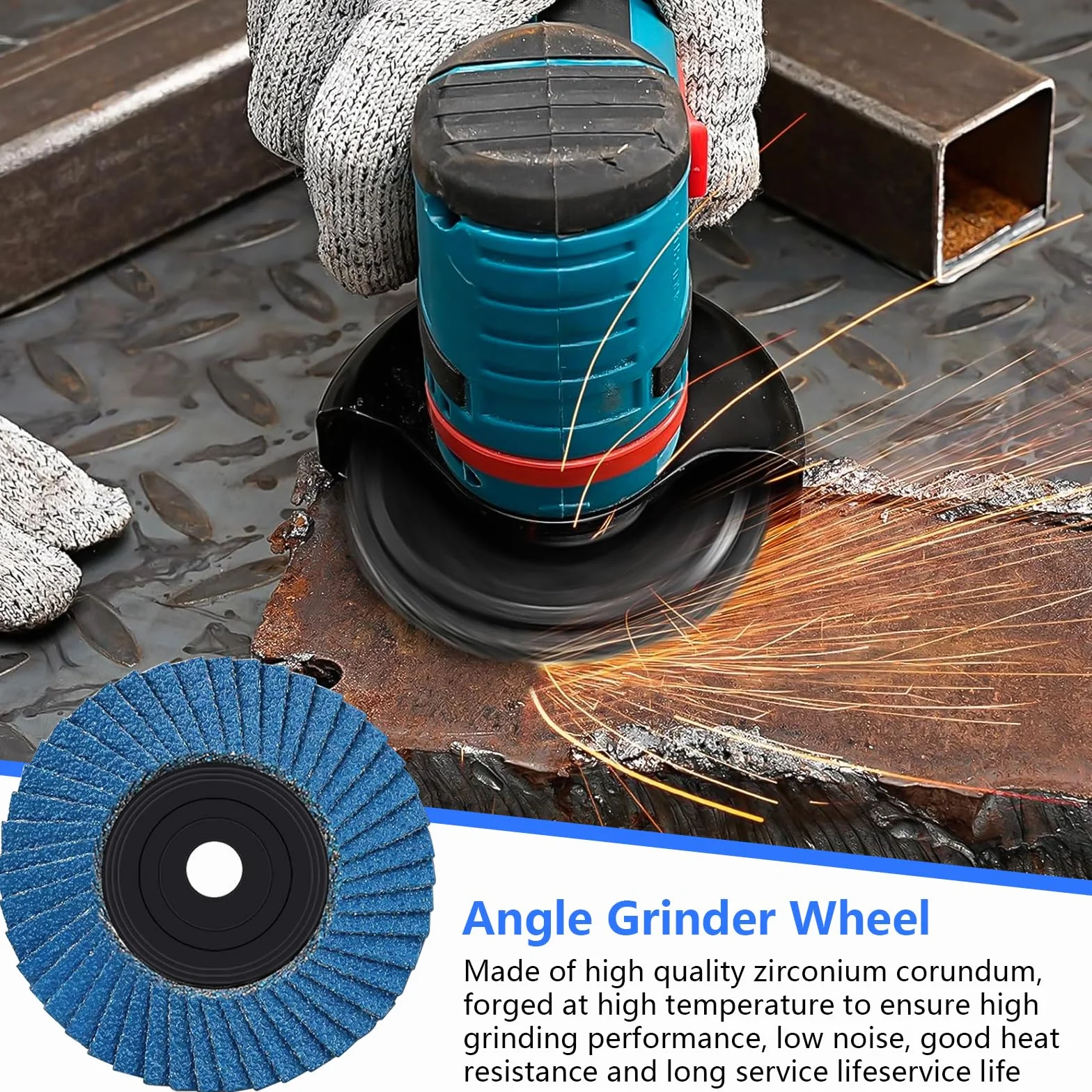 12 discos de láminas, discos de 76 mm, grano 40/60/80/120, discos de láminas, adecuado para amoladoras angulares y máquinas pulidoras (azul)