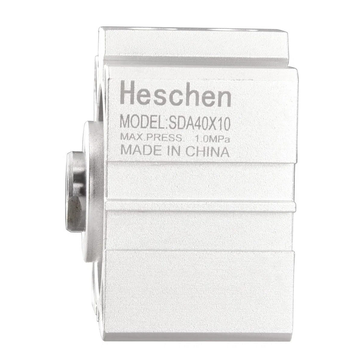Heschen Cilindro de Aire de Aluminio Compacto neumático, SDA 40-10, Diámetro 40mm, Carrera 10mm, tamaño de Puerto PT1/8'', Doble Acción