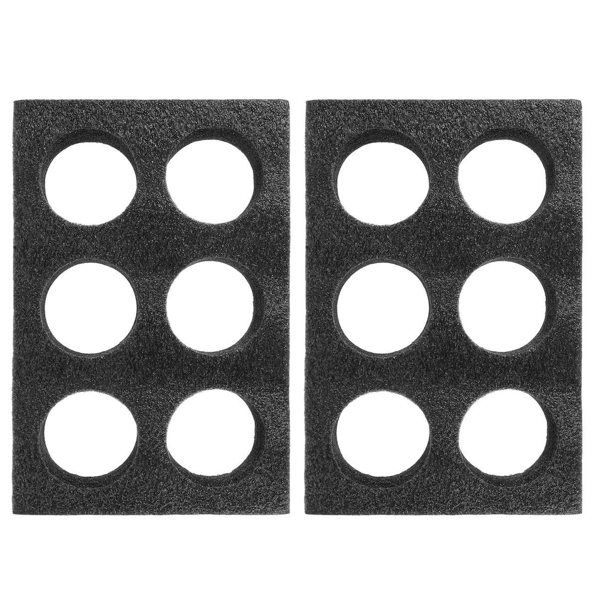 BETOOKY Soporte Espuma para Vasos 2 Piezas Portavasos de Algodón Perlado para 6 Tazas, Bandeja para Transportar Café y Té Leche en Vehículos y Camping