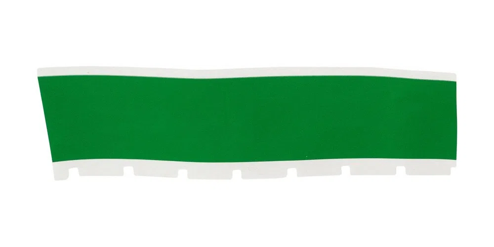 Etiqueta de Vinilo para Rotuladores, 25.40mm x 7.62m, Blanco sobre Verde