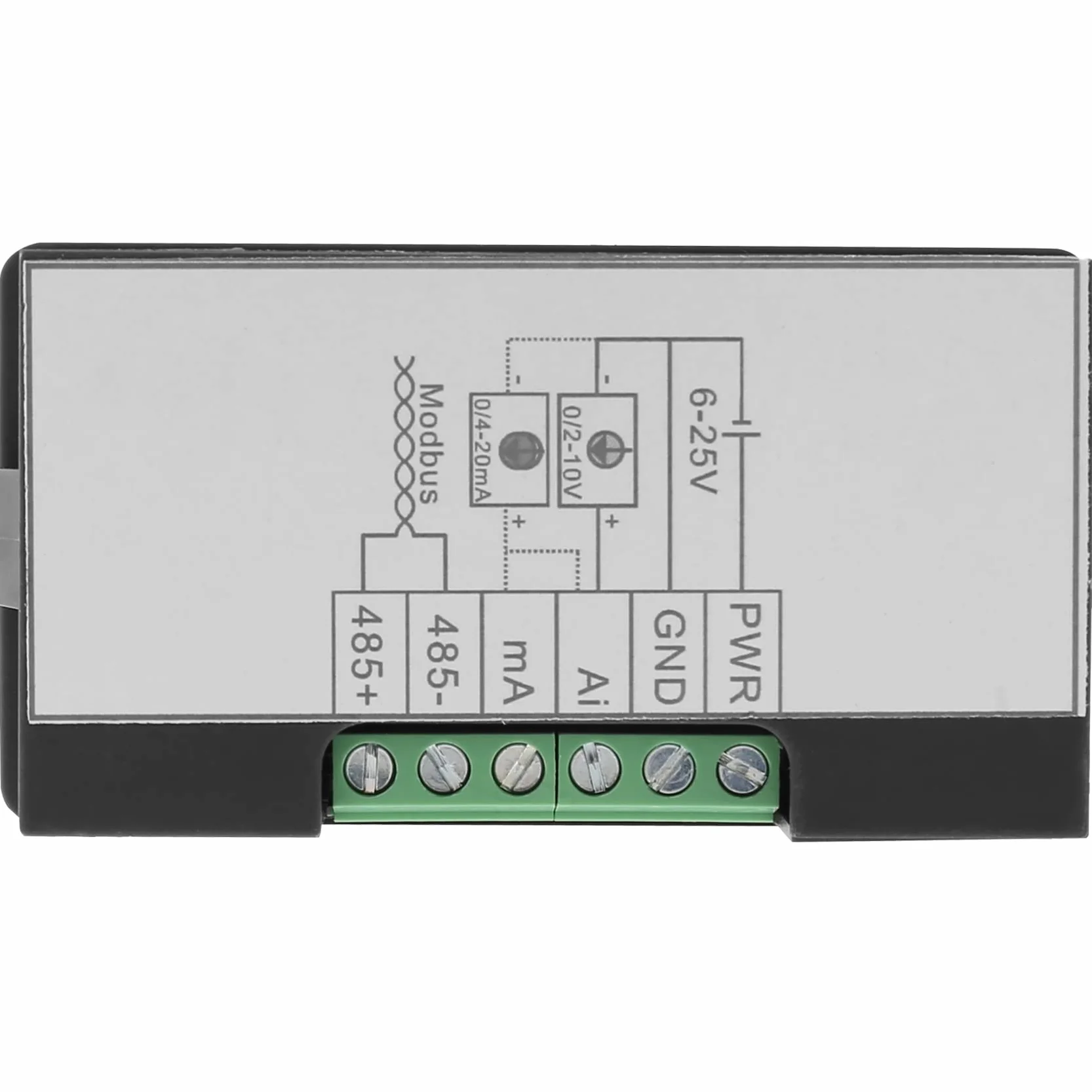 Medidor de pantalla digital 0-10V 0-20MA 2-10V 4-20MA Mesa de visualización de entrada analógica con versión RS485