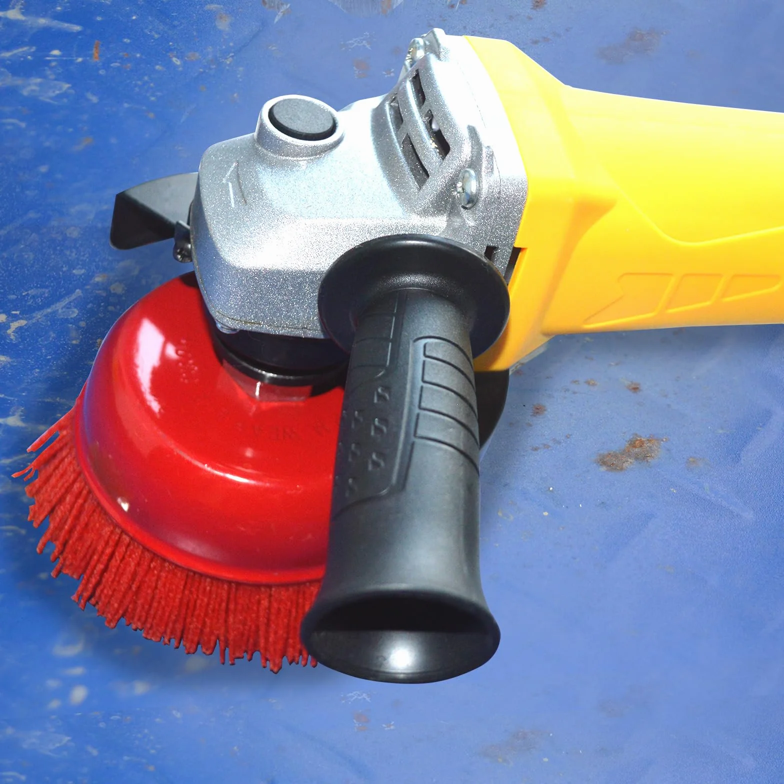 Cepillo de Vaso de Nailon, Diámetro Exterior 125 mm | Rosca Interna M14x2, Filamento de Nailon Abrasivos Cepillo de Copa de Alambre para Eliminación de Óxido, Pulido y Limpieza de Metales