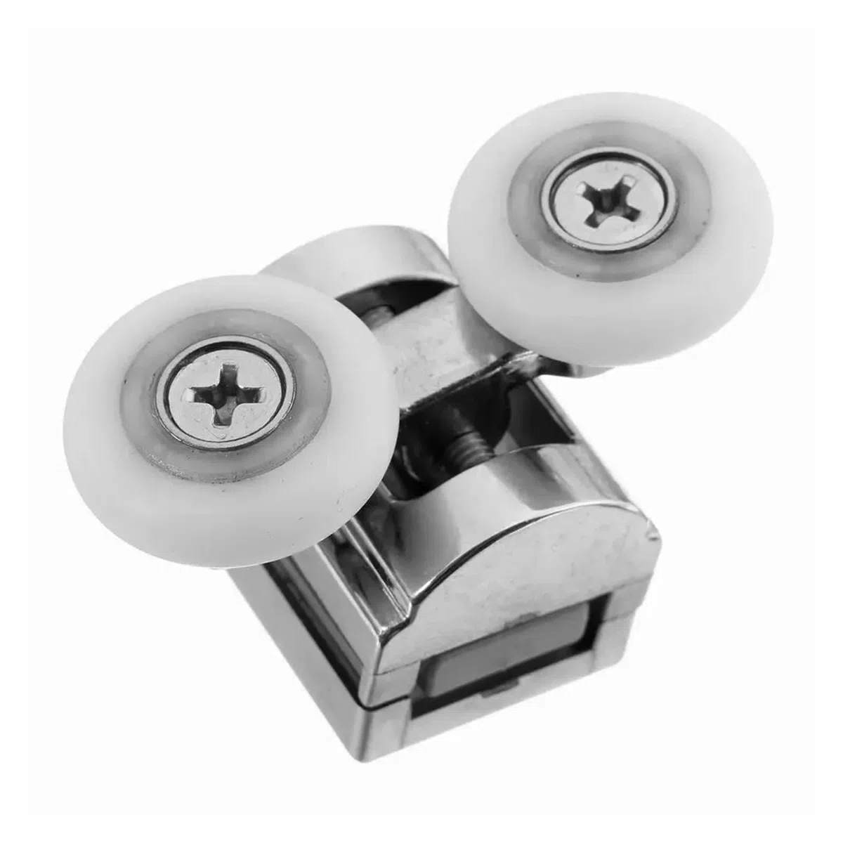 Rodillos superiores for puerta de ducha, 2 uds., 23mm, aleación de Zinc, doble rueda, puerta de ducha deslizante, rodamiento de rodillos, reemplazo de ruedas