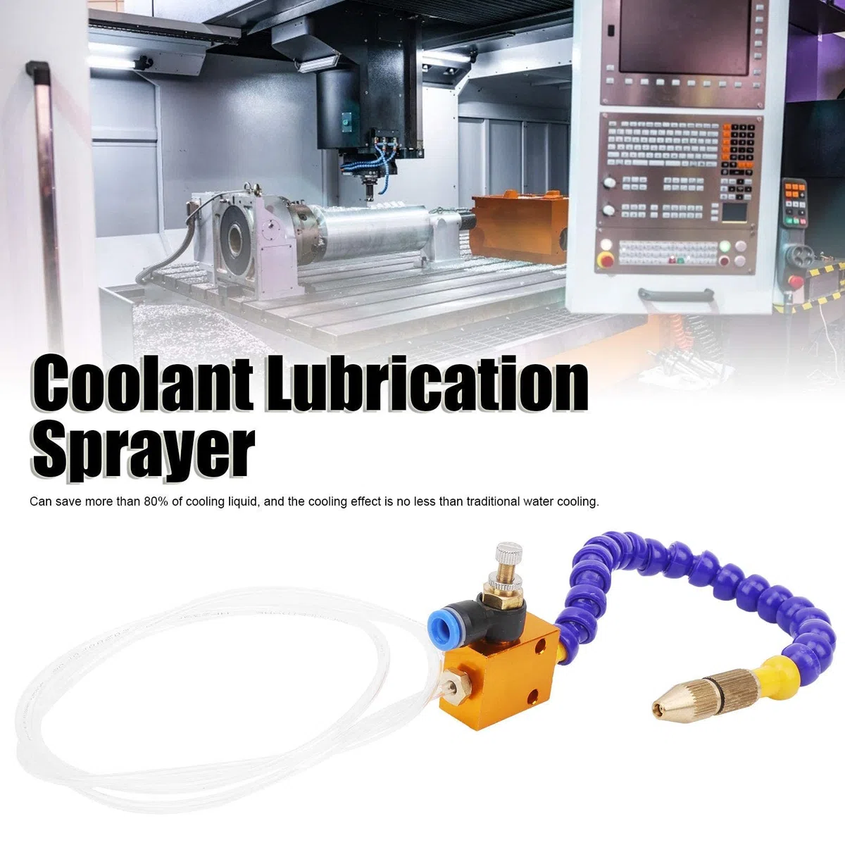 2 Unidades Pulverizador de Lubricación por Niebla Aerosol Refrigerante para Corte de Metal Tubo Enfriamiento por Aire CNC Torno Fresadora Taladro Grabado Diámetro 8mm