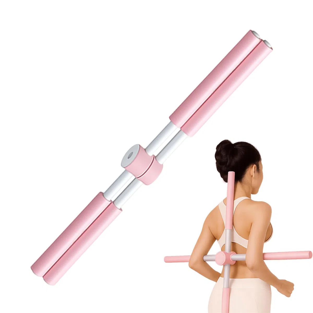 Barra de yoga corrector de postura, palo de yoga para mujeres, 2025 barra de yoga antijorobas para espalda y cuello, cuello y espalda, dispositivo de entrenamiento para el hogar fitness