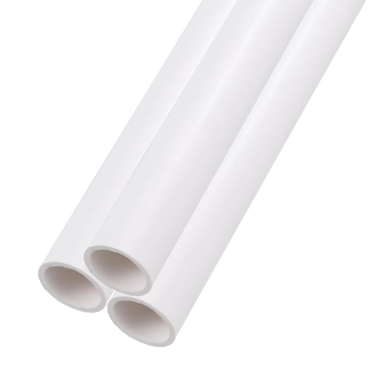 3 Piezas De Tubo Rígido De PVC De 16mm x 20mm 24" Tubo Plástico Redondo De Alto Impacto Para Drenaje [Para Invernadero Jardín Hogar HVAC Fontanería] - Blanco
