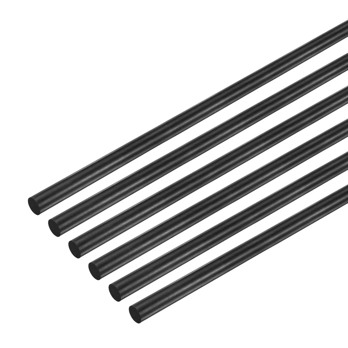 M METERXITY 6 Varillas De Fibra De Carbono, Longitud 300mm Diámetro 4mm Poste Macizo Mate Para Aviones RC/Manualidades DIY/Brazos De Quadcopter/Tubo De Alas [11.81 x 0.16 PULG]