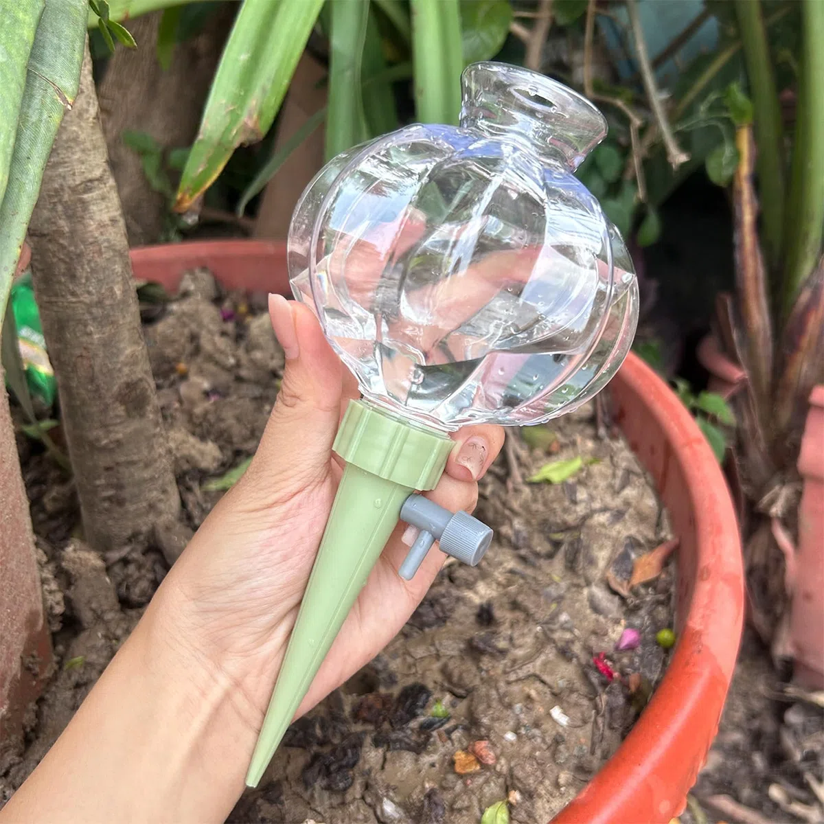 4 Piezas Bolas de Riego, Bolas de Riego para Plantas, Autorriego por Goteo para Macetas, Autorriego para Macetas para Plantas Colgantes de Interior y Exterior