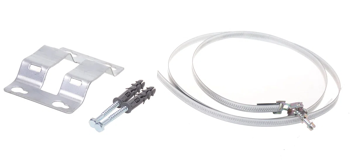 Soporte de pared ajustable para depósito de expansión con banda de sujeción de 380 mm de diámetro, soporte de pared de metal galvanizado de 5 a 25 litros