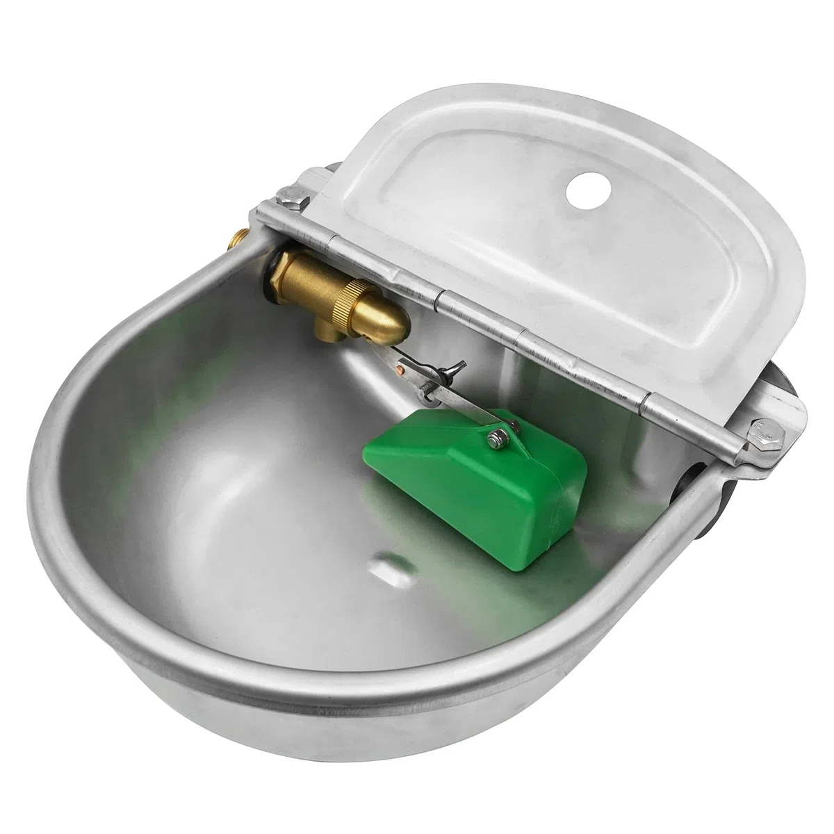 Válvula de Flotador de 1/2" Válvula de Flotador de Latón de Bola de Flotador Válvula de Flotador de Agua de Cierre Automático con Brazo Ajustable para Cuenco de Agua de Vaca