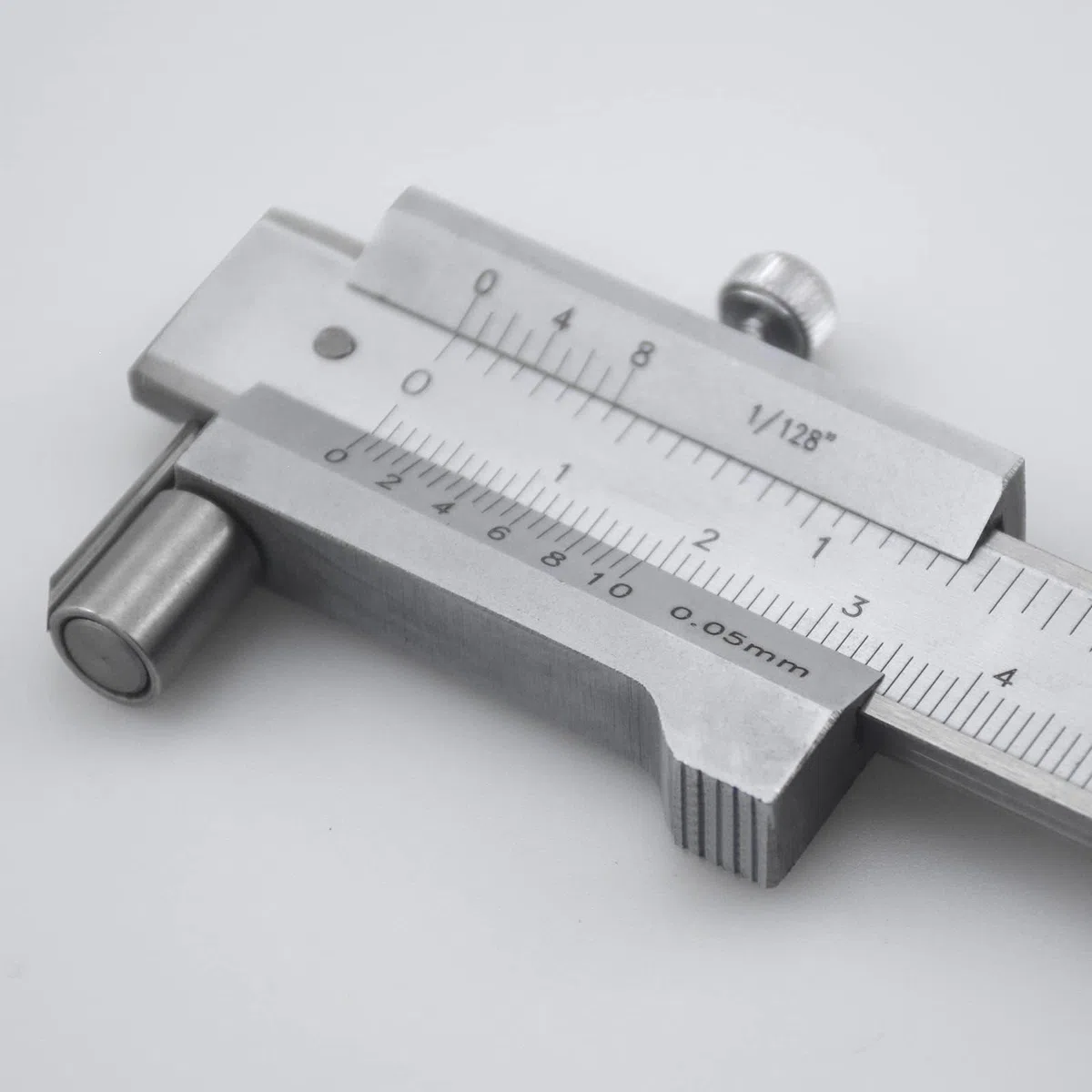 Calibre de 0-200 mm, con tornillo de bloqueo, acero inoxidable, herramienta de medición paralela