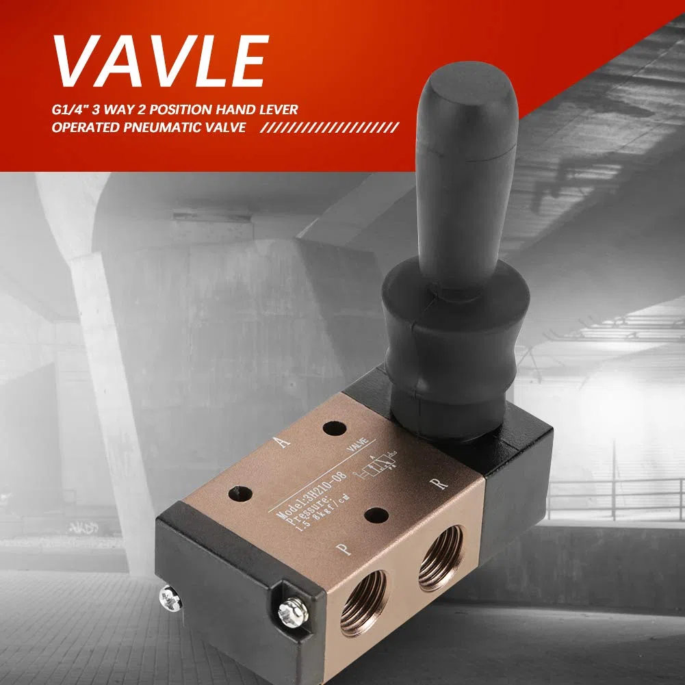 Fydun Control de Aire de la Válvula Neumática Operada por la Palanca Manual 2 Posición 3 Vías para Uso Industrial