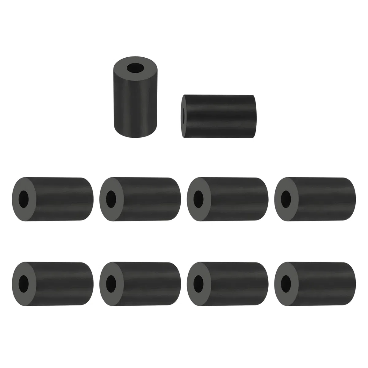 PATIKIL 10pcs Espaciadores de Goma, M10 Arandelas Multiusas Almohadillas de Aislamiento Antivibración Redondo de Neopreno Aislante para DIY Impacto Absorbente, 10x25x40mm (ID*OD*Grosor)