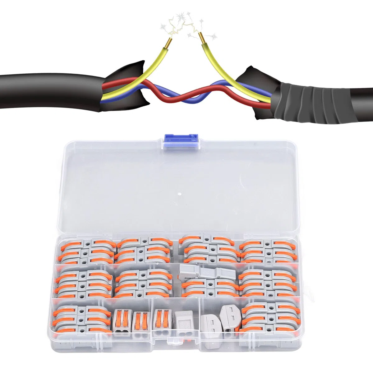 Conectores De Tuerca De Alambre De Palanca De 36 Piezas, Conector De Cable Rápido Conector De Cable De Empalme De Palanca De Empuje Bloque De Terminales De Cableado Eléctrico para Cableado
