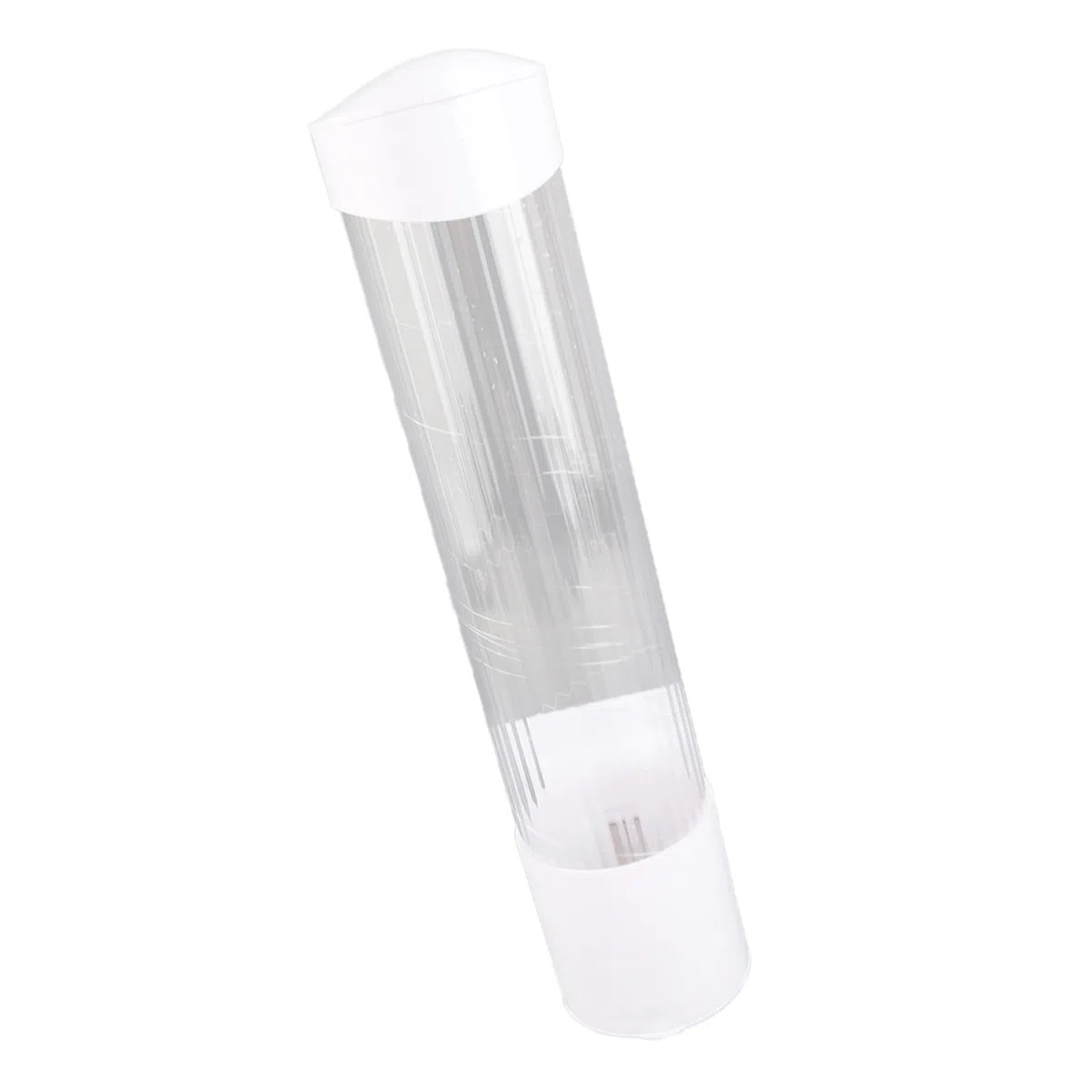 GOTOTOP Dispensador de pared para vasos de plástico, transparente, 50 unidades, 7,5 cm