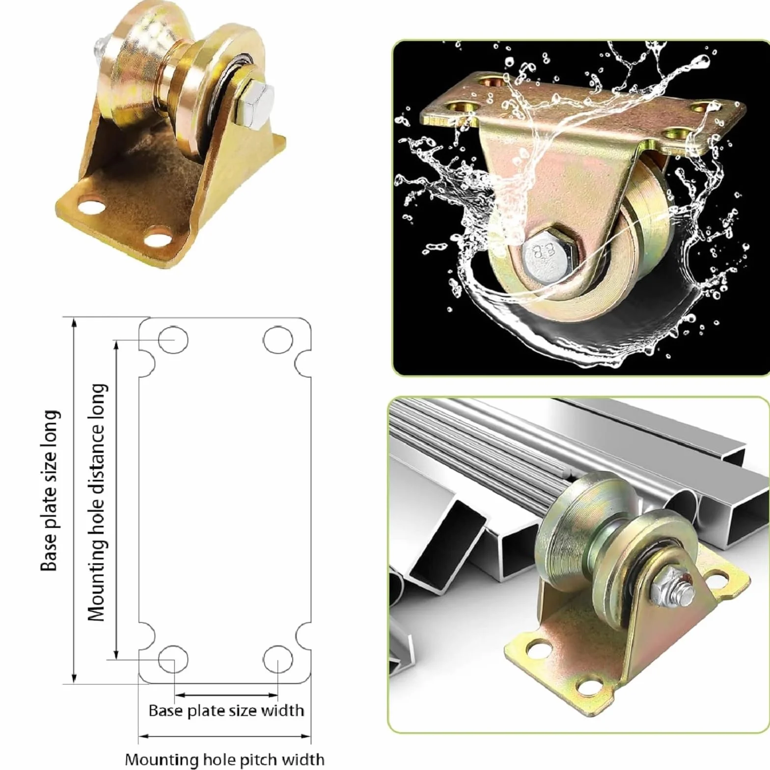 Ruedas Poleas para Cuerda Motores Eléctricos,Polea de Inversión Rueda con Ranura en V,Polea con Rodamiento de Bolas,Polea de Inversión de Grúa de Elevación para Cuerdas Cable de Acero ( 4 Piezas )