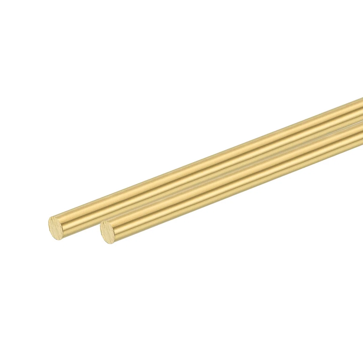 sourcing map 2 varillas redondas de latón macizo de 7 mm de diámetro, 305 mm de longitud, barra de torno de latón H62 para manualidades, construcción industrial