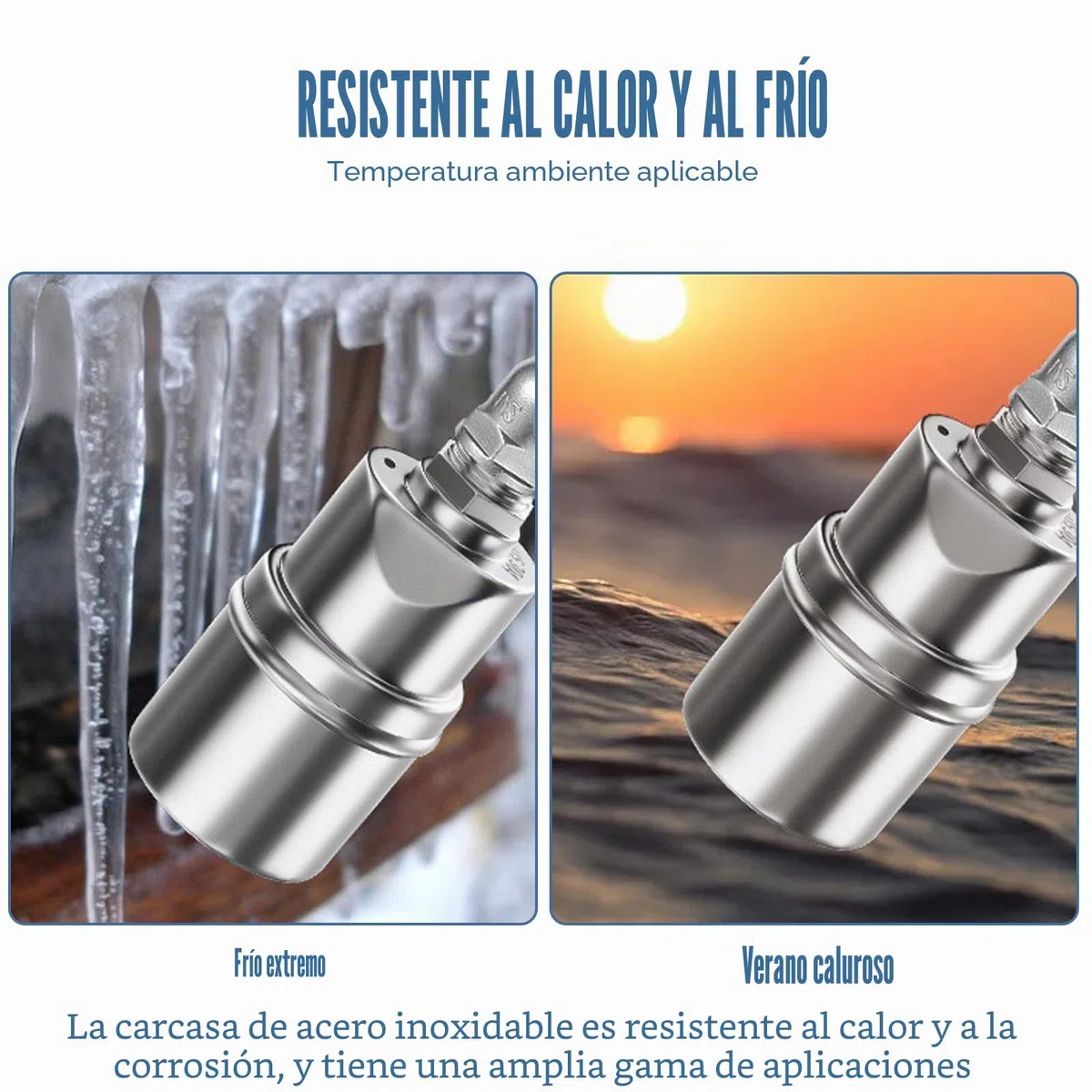 Válvula de flotador para tanque de agua, válvula automática de control de nivel de agua de 3/4 pulgadas de baja presión en acero inoxidable 304