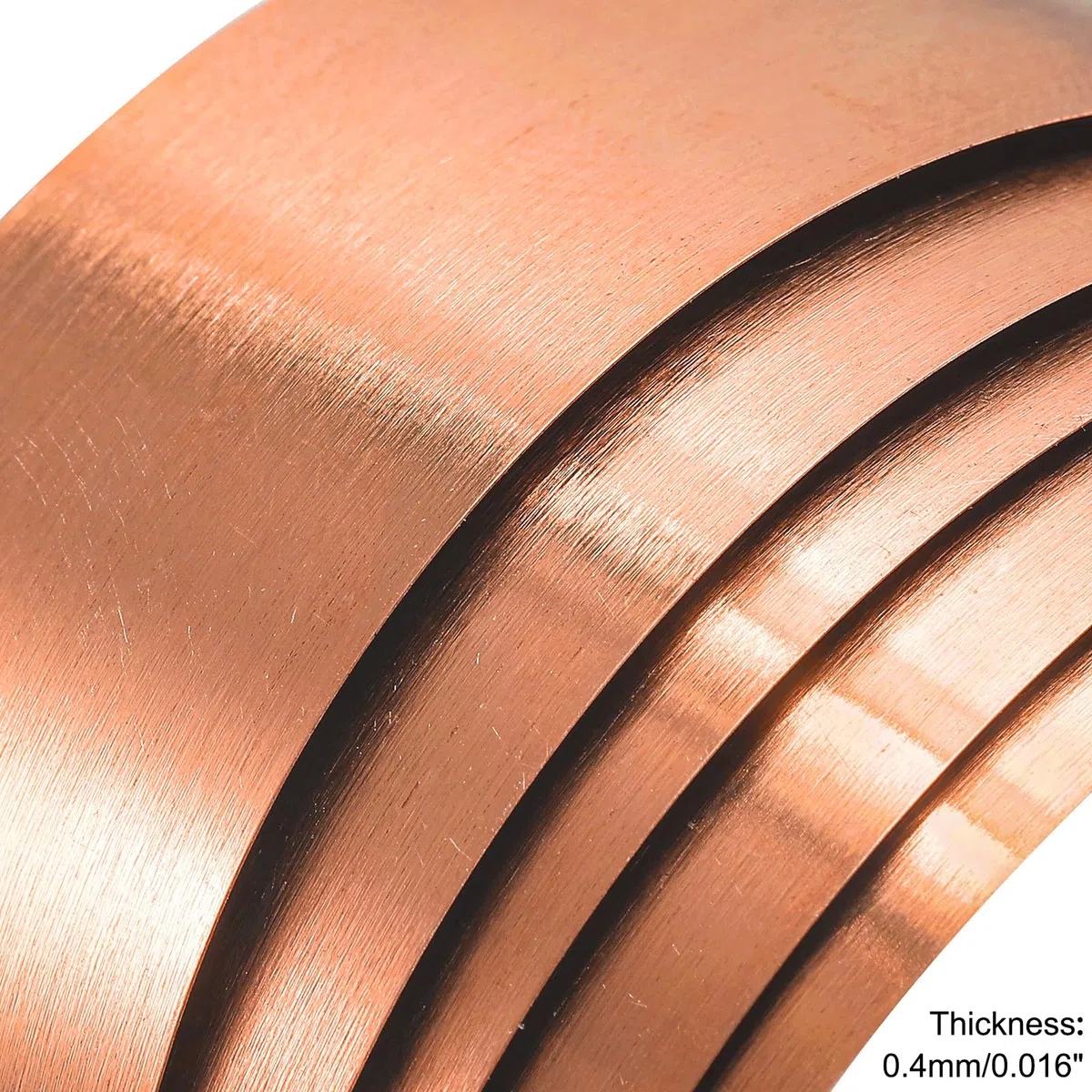QUARKZMAN Cobre Hoja Rollo, Metal Lámina Placa 1000mm x 40mm x 0,4mm