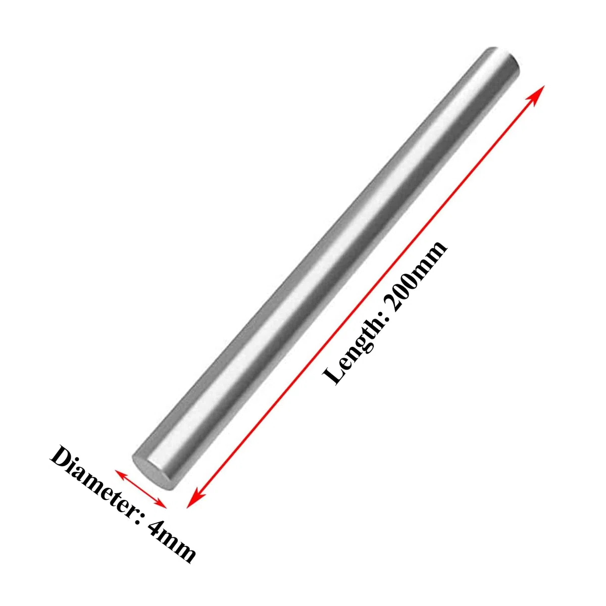 Barra de níquel puro de 200 mm de longitud y 3-6 mm de diámetro for soluciones de galvanoplastia de níquel en experimentos científicos.(Diameter 4mm)
