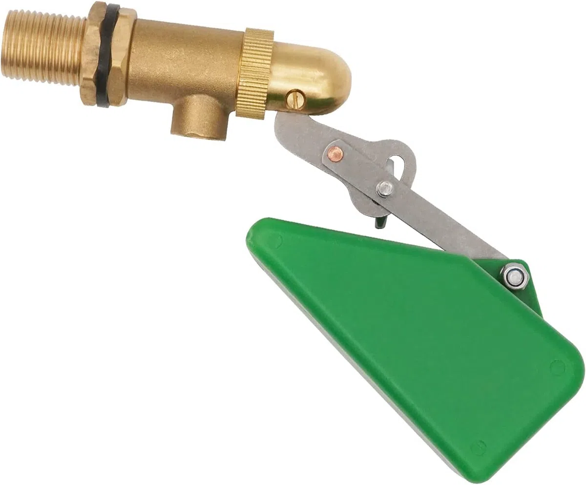 Válvula de Flotador de 1/2" Válvula de Flotador de Latón de Bola de Flotador Válvula de Flotador de Agua de Cierre Automático con Brazo Ajustable para Cuenco de Agua de Vaca