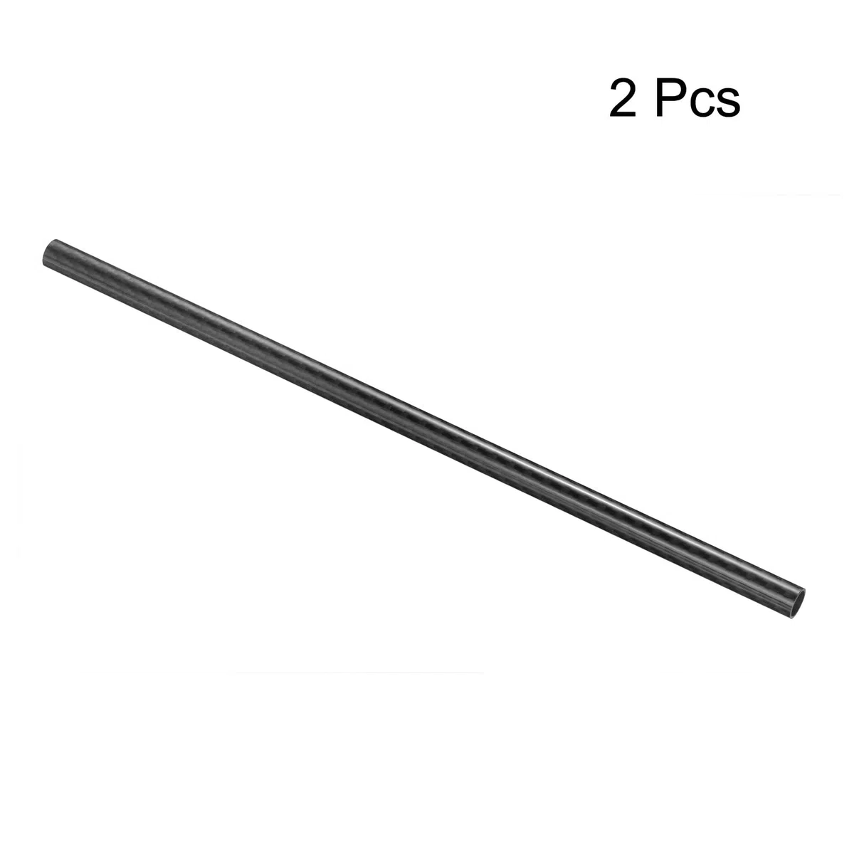 QUARKZMAN 2 Piezas Tubo de Fibra de Carbono 10 x 12 x 330mm Superficie Brillante Varilla 3K Envuelta en Rollo de Carbono Puro Tubo Redondo para Avión RC Multicóptero