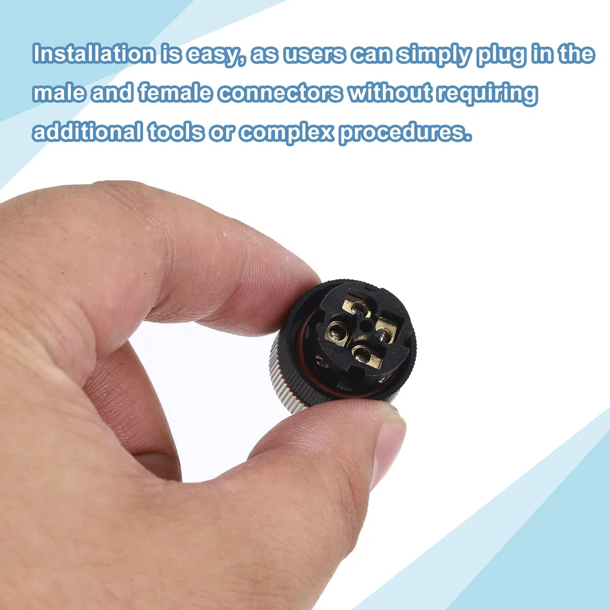 QUARKZMAN Conector Macho M12 4 Pines Para Cable Aviación 4 Pcs Conector Circular Impermeable IP67 Para Redes Instrumentos Computadora