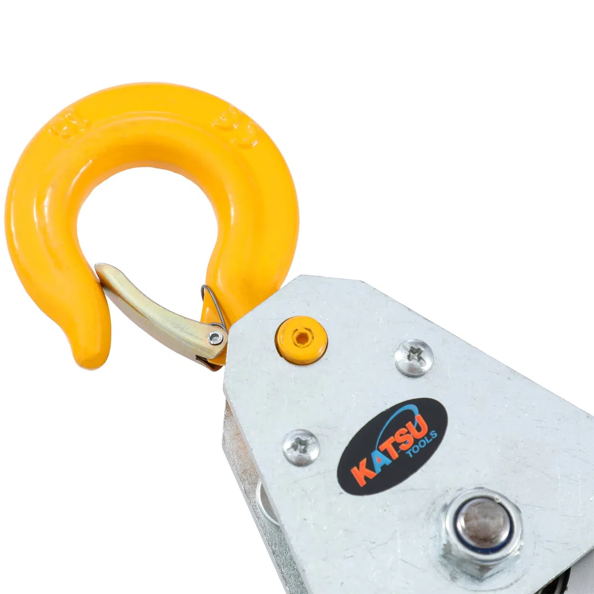 KATSU Tools - Polea de polea con cojinete de cable de acero de 1 tonelada, polea de cabrestante, diámetro máximo de cable de 10 mm, para taller de construcción, tracción y elevación