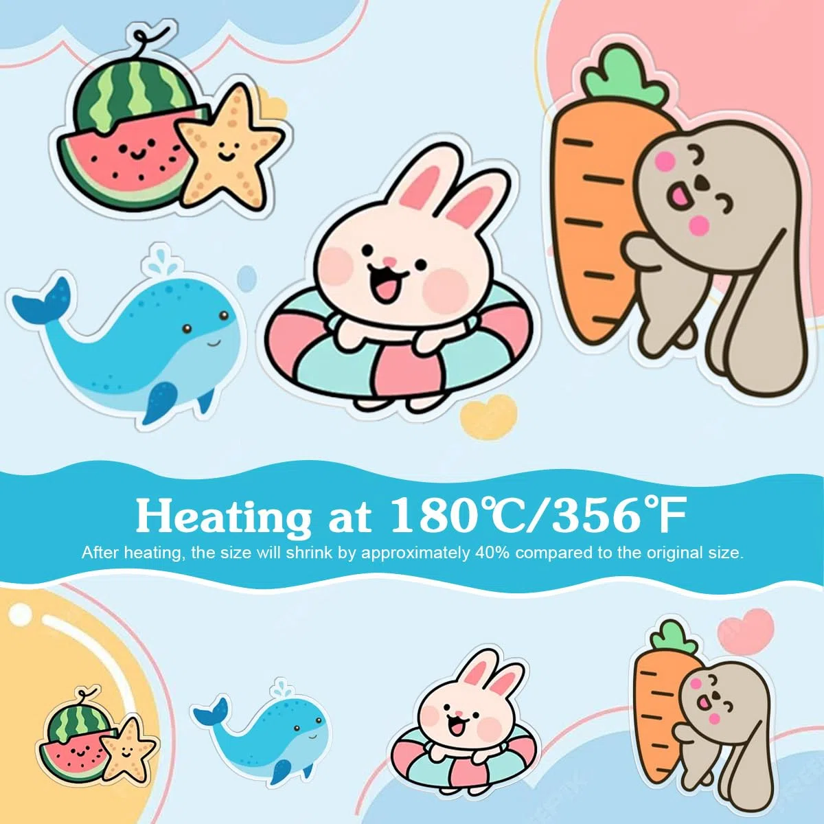 30PCS Papel Termoretractil A4, Láminas de Plástico Mágico Imprimible y Transparente, Plastico Magico Horno 29 x 20cm, Hojas Termorretráctiles a4 para Manualidades, Colgantes, Llaveros