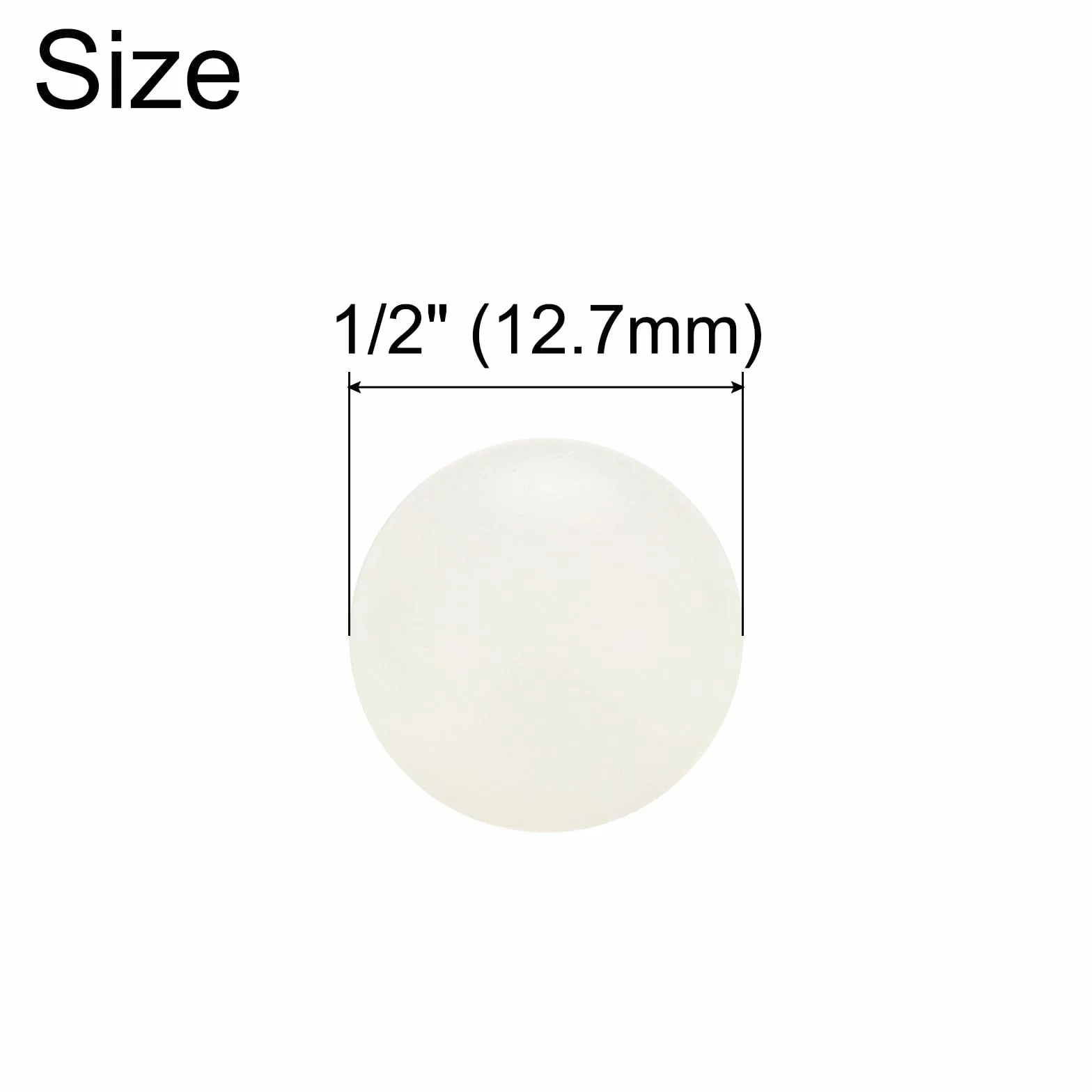 QUARKZMAN 100Pcs Bolas De Cojinete De Nylon 1/2" 12.7mm Bola Sólida Pulida Precisión G2 Blanco