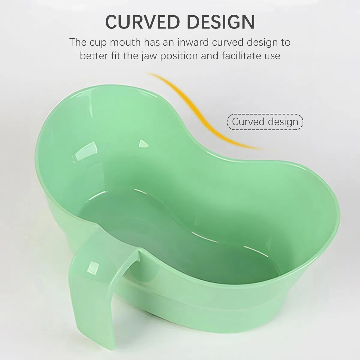 Cepillar los Dientes del Lavabo del Enjuague bucal del Paciente, el Lavabo del Cepillo de Dientes para Ancianos, Taza de Enjuague bucal de la Cama, Las bandejas de Emesis dentales de plástico