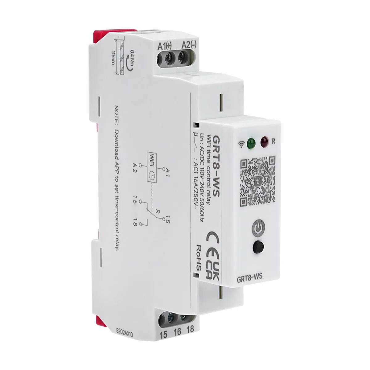 BuyWeek TUYA - Interruptor de protección contra cortocircuitos (16 A, 1 P, mando a distancia para Smart Home, interruptor de relé inteligente, AC/DC110-240 V)