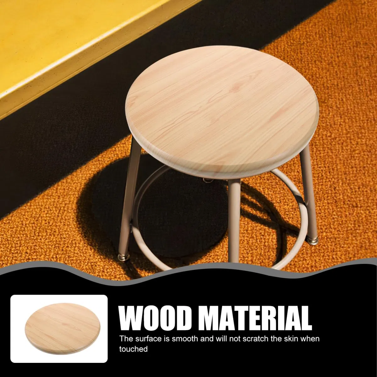 STOBOK Reemplazo De Asiento De Taburete Redondo De Madera 11.41 Pulgadas con Superficie De Grano Natural para Cocina Bar Restaurante Y Eventos