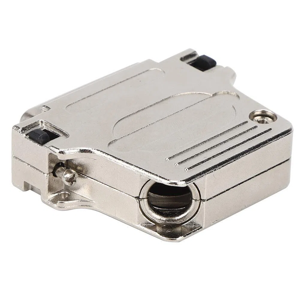 Conector de Metal DB25, Conector Femenino de 25 Pines Metal de Alta Frecuencia Ensamblado D - Sub Conector para PCB, Conectores y Adaptadores